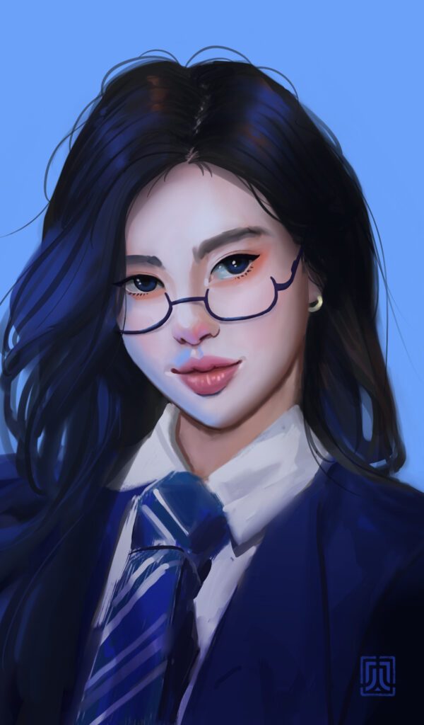 Peinture Digitale - School Girl - Rendering